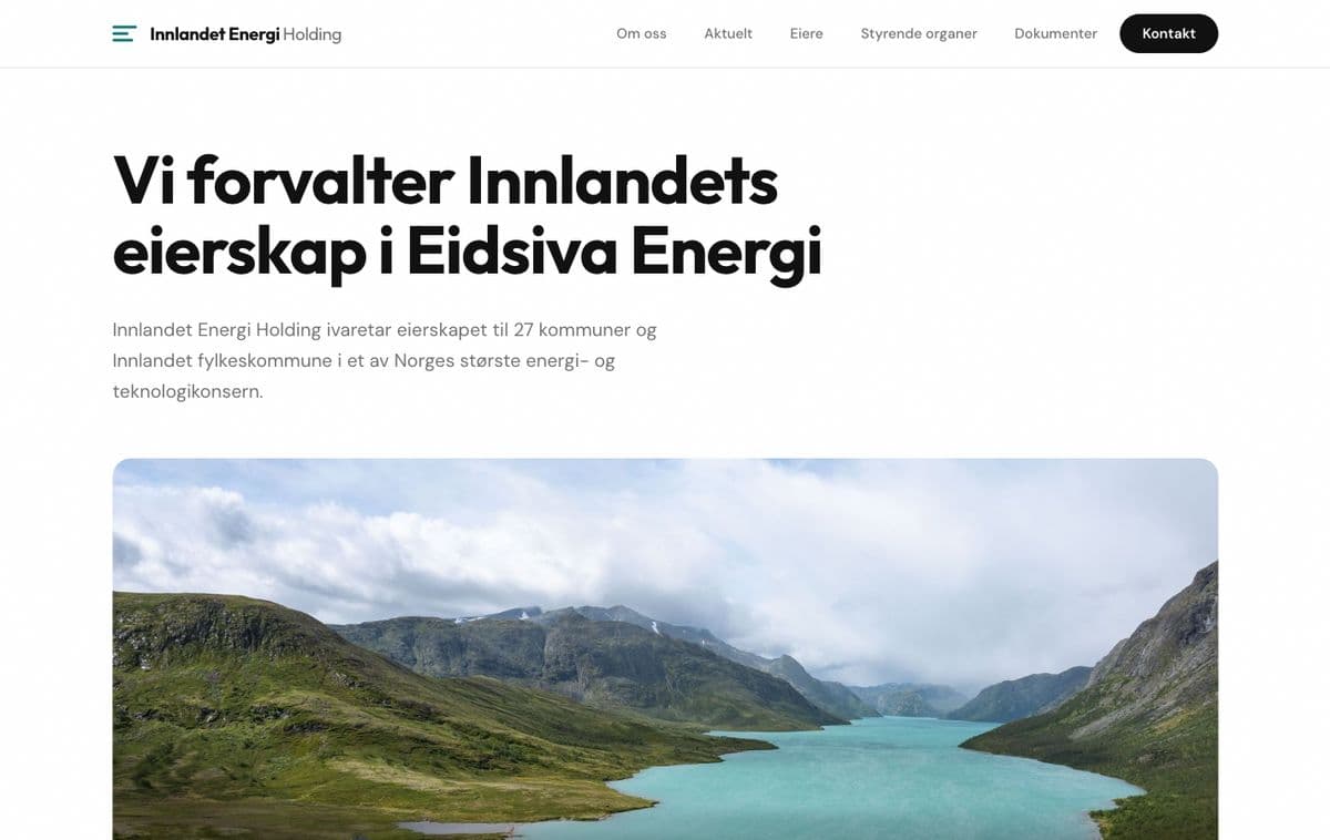 Forsiden til Innlandet Energi