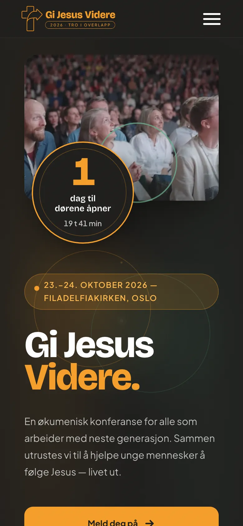 Gi Jesus Videre: forsiden på mobil