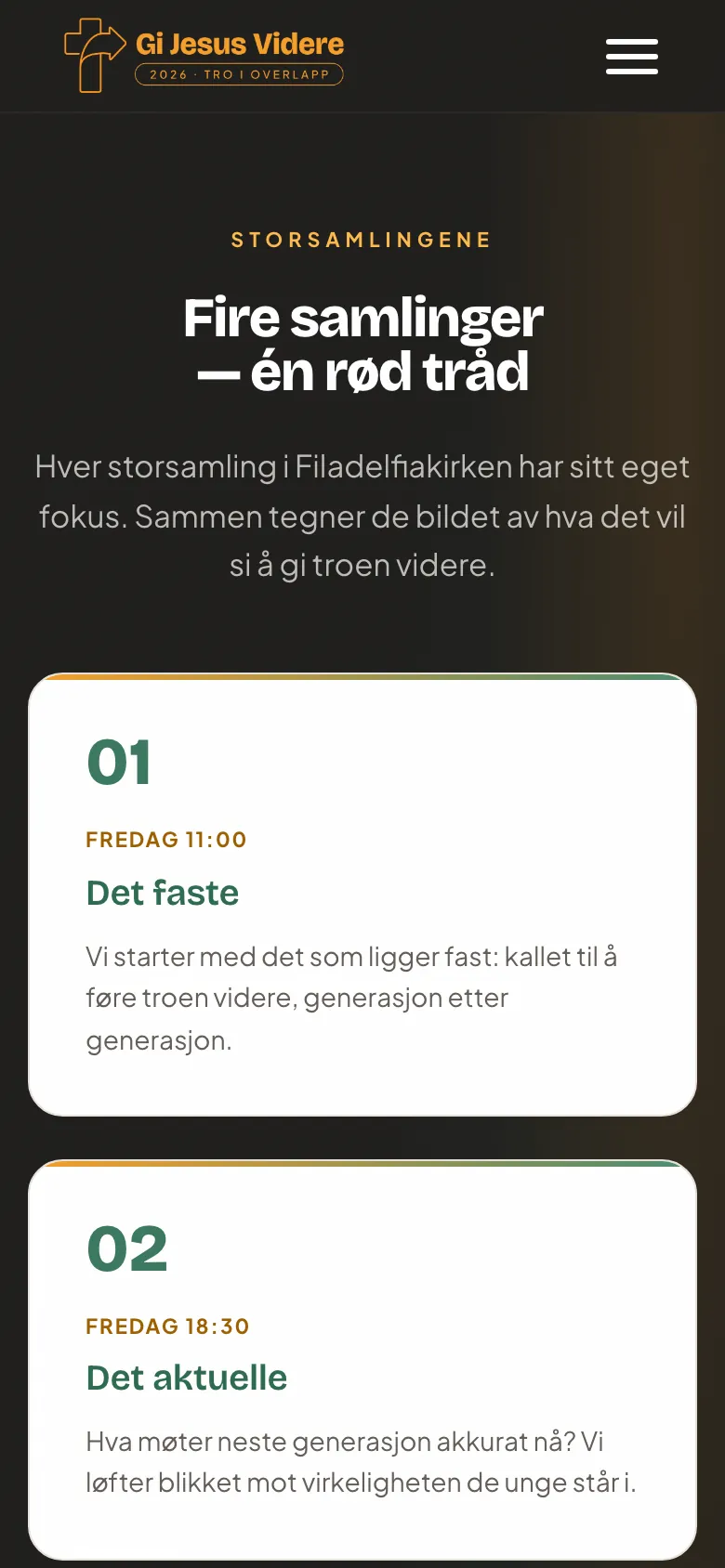 Gi Jesus Videre: programmet på mobil