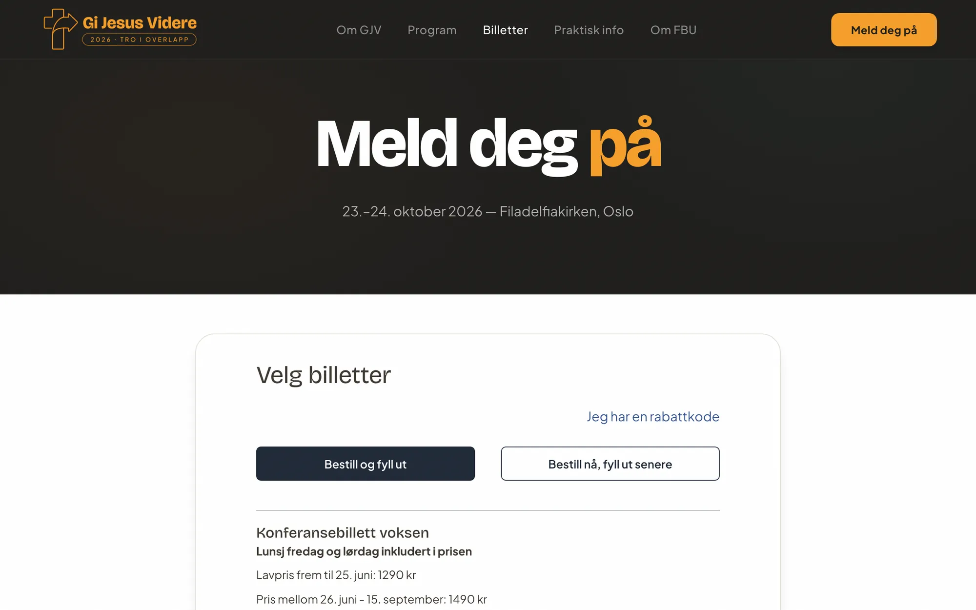 Gi Jesus Videre: billettene på PC