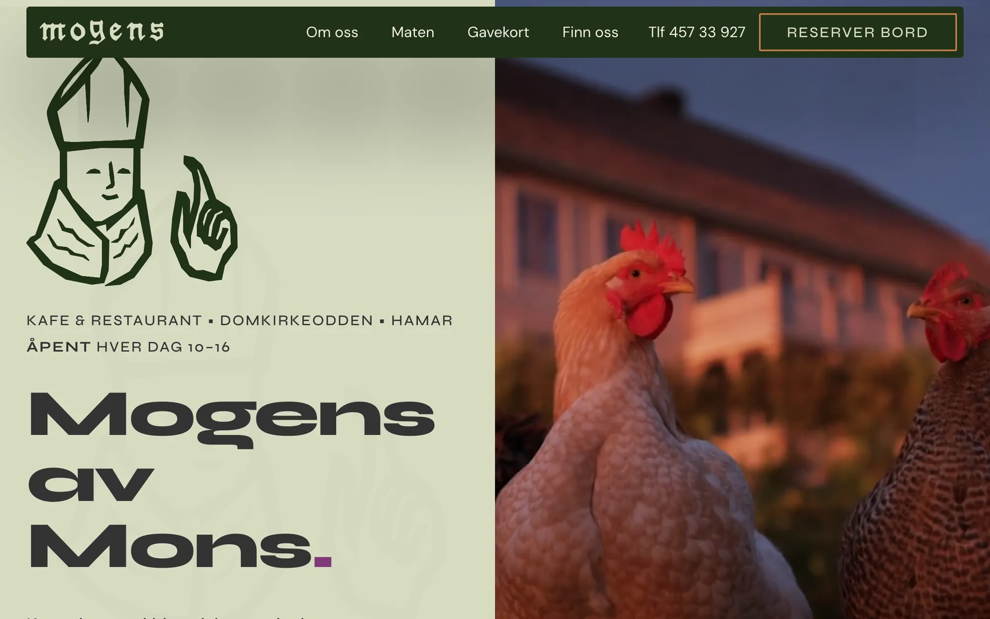 Mogens av Mons: forsiden på PC