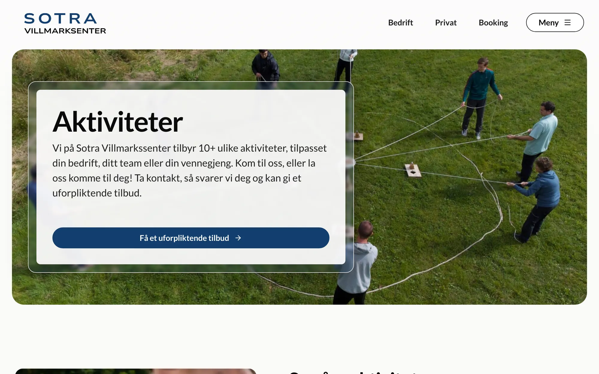 SotraVillmarksSenter.no: aktivitetene på PC