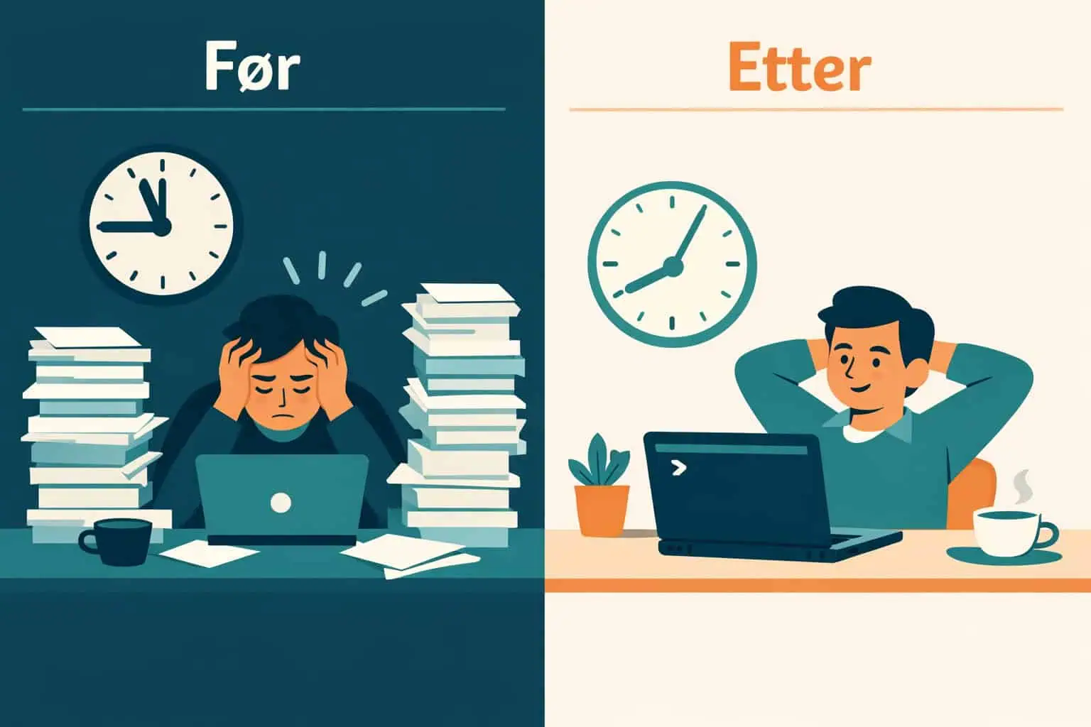 Before and after automation with claude for business