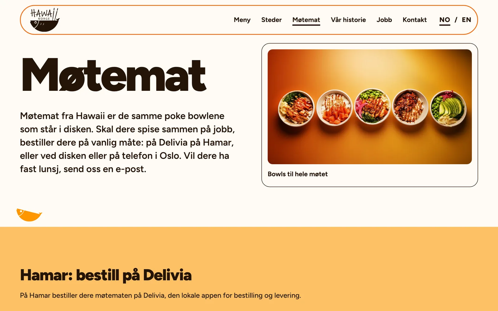 Siden Møtemat med bowls til hele møtet