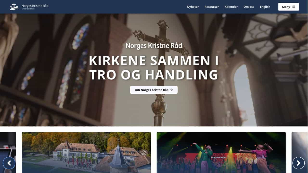 Norges Kristne Råd, forside