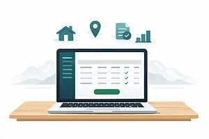 Matrikkel API integrasjon dashboard som viser eiendomsdata med eksportfunksjon
