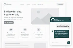 AI agent Norge Nora chatbot live på nettsmed.no