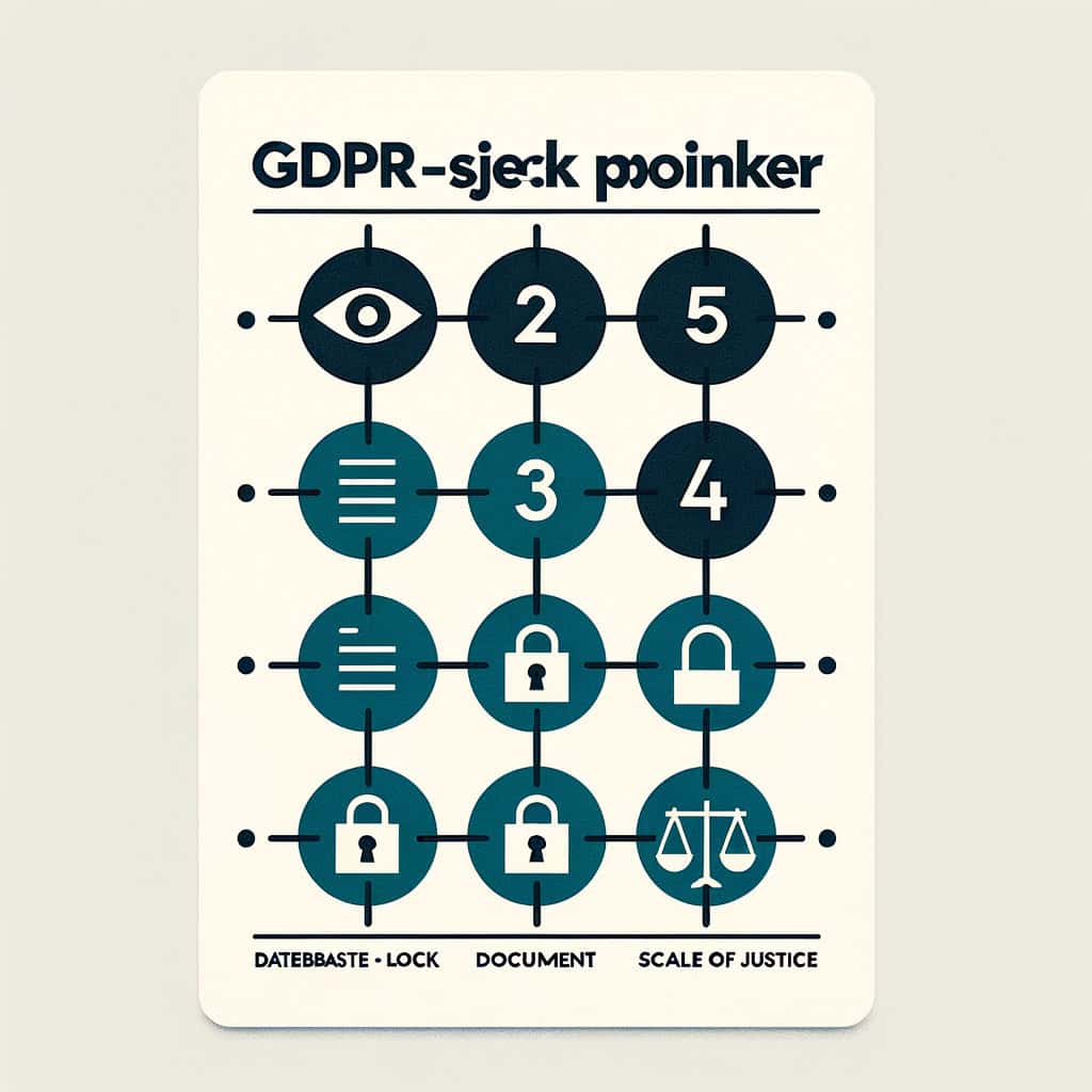 GDPR for AI agenter: praktisk 7-stegs sjekkliste (2026) 1 Vertikal sjekkliste GDPR for AI agenter med fem nummererte kort