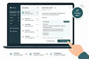 AI kundeservice med draft-first: AI foreslår svar, mennesket godkjenner