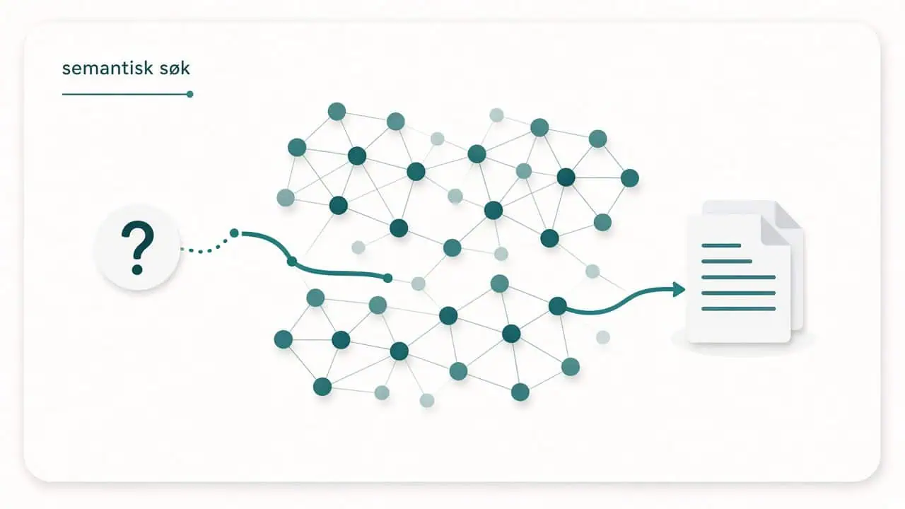 AI-søk på egen nettside: Beste guide 2026 2 Vektordatabase og embeddings som grunnlag for semantisk søk