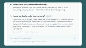 KI-svar strømmet inn som ny rad under FAQ-listen på nettsmed.no
